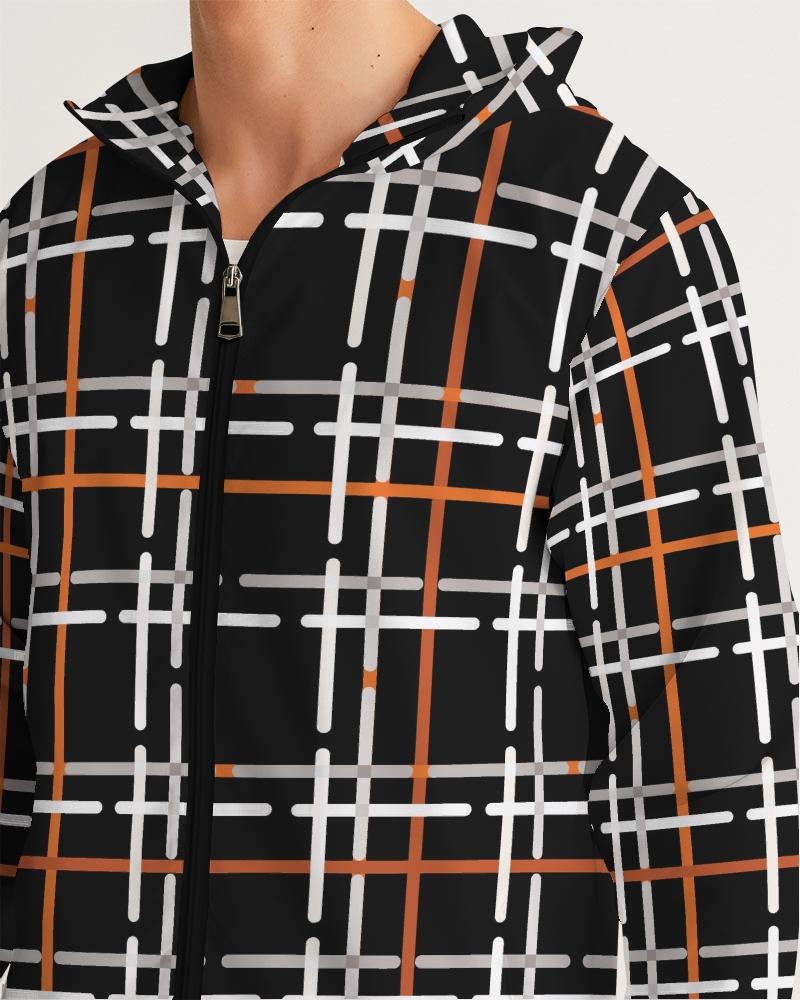 Mens Lightweight Windbreaker Jacket with Hood and Zipper Closure -