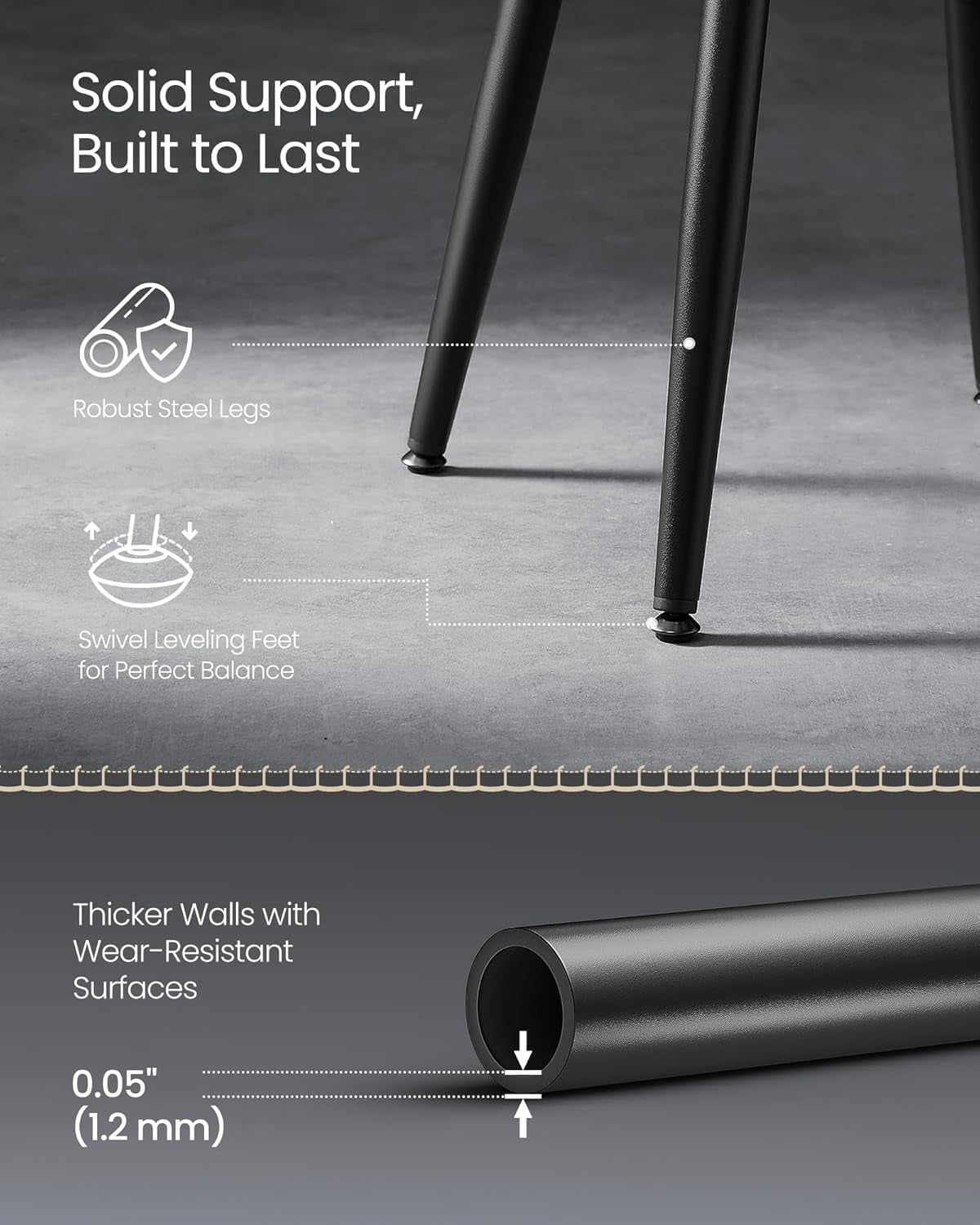 EKHO Collection - Dining Chairs Stools Set of 2, Upholstered Kitchen