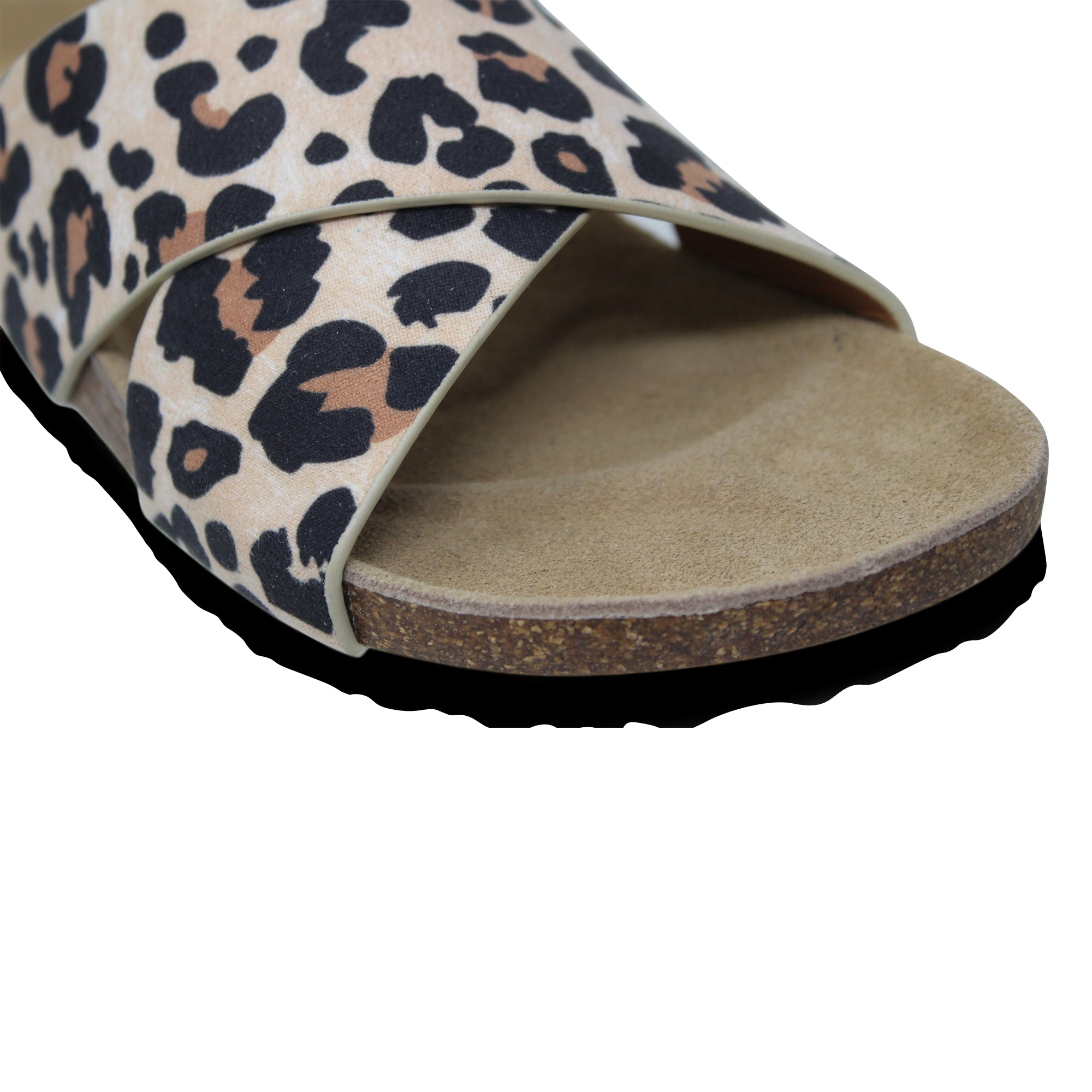 Women's Classic Criss-Cross Comfort Sandals Cork Leopard