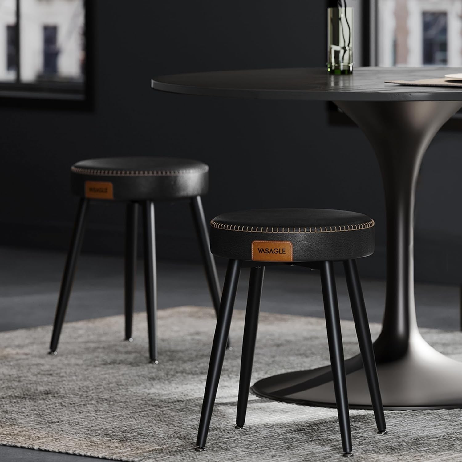 EKHO Collection - Dining Chairs Stools Set of 2, Upholstered Kitchen