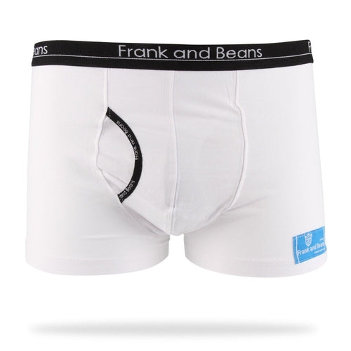 Mens Boxer Briefs Cotton Trunks White