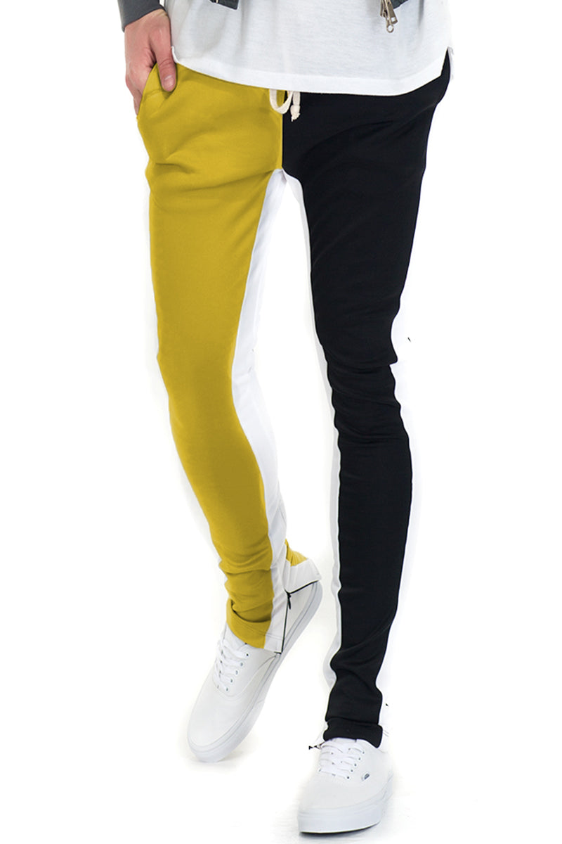 SLICE TRACK PANTS TWO TONE COLOR BLOCK JOGGERS P159