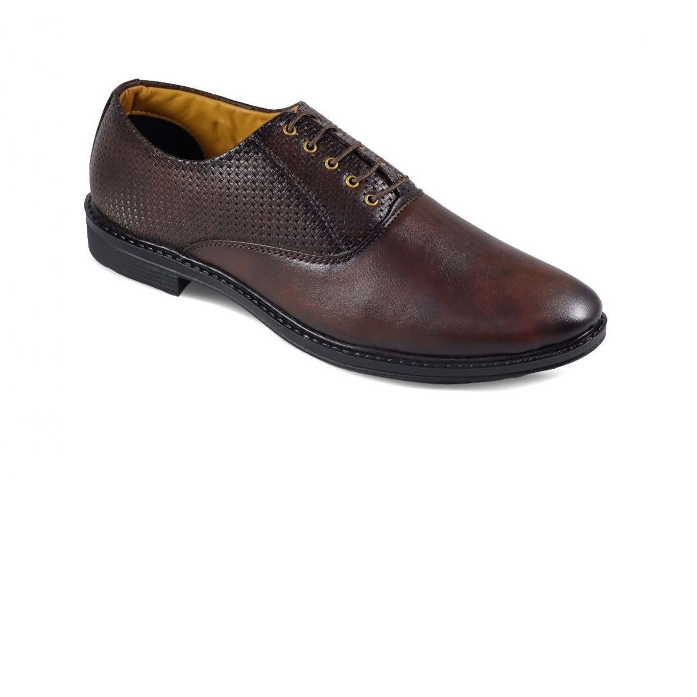 Men's Formal Lace Up Derby Shoes (Size-UK-8) (Color-DARK BROWN)