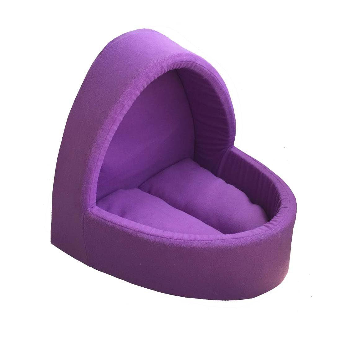 Cozy Cave Style Pet Bed for Dogs & Cats – L Purple