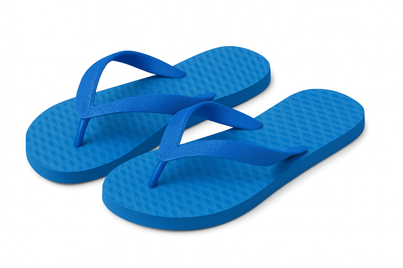 Red Rubber Flip-Flops – Textured Sole, Casual Beachwear