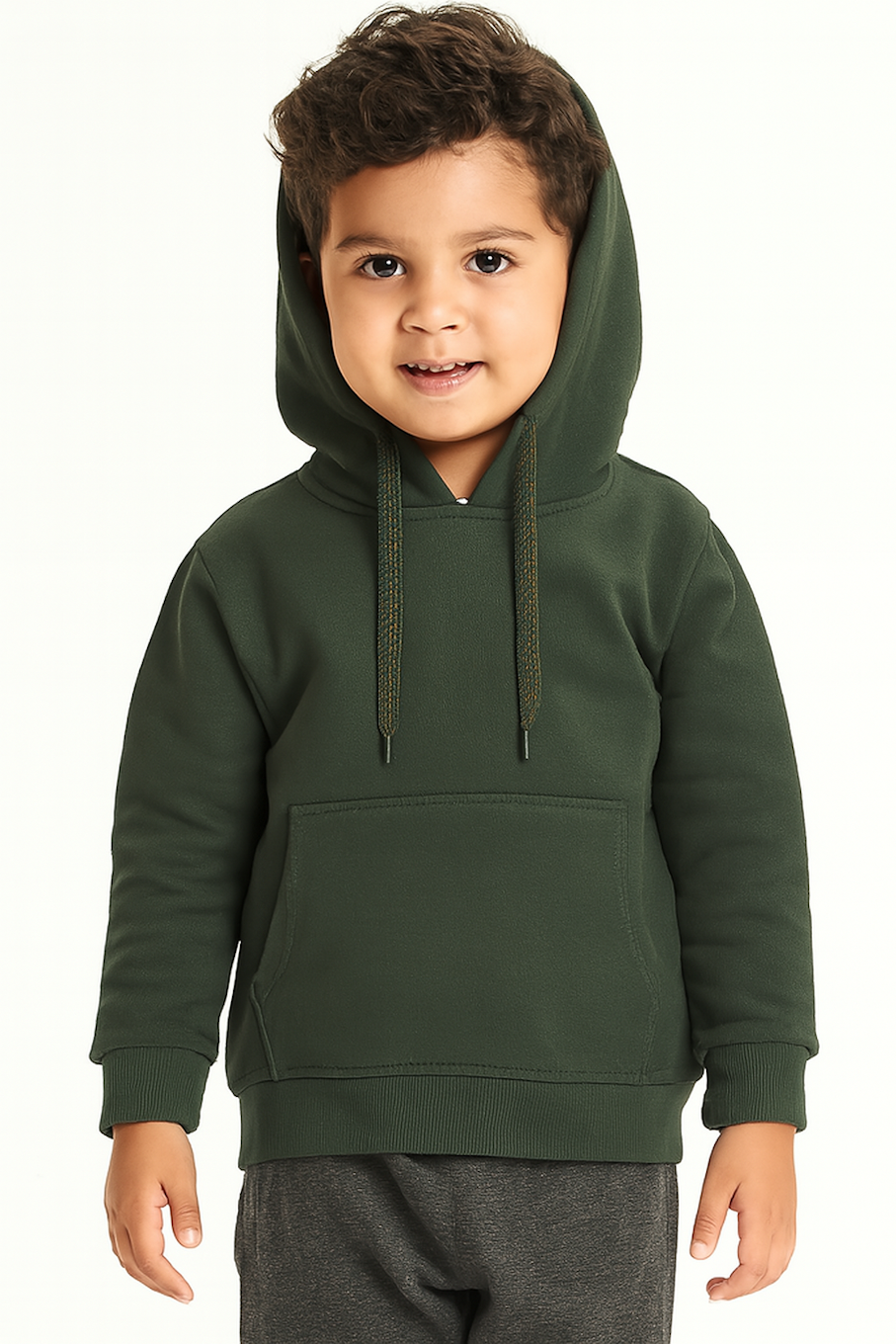 Winter wear Hooded Sweatshirt for Boys-Green (Size-6-7 YEAR) | D08