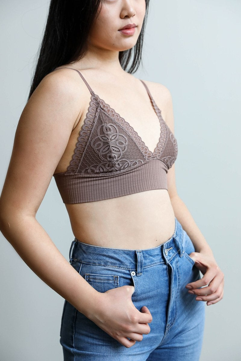 Waistband Loop Lace Brami – Feminine Stretchy Cami Top