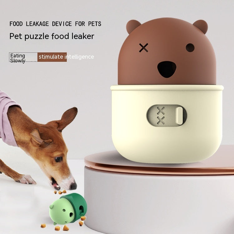 Pets Leakage Food Feeder Dog Interactive Training Toy Ball Natural