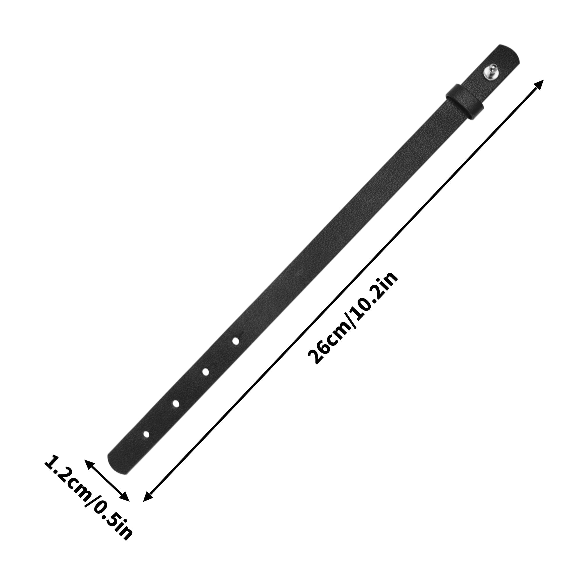 Engraved Black Leather Bracelet for Men Jewelry