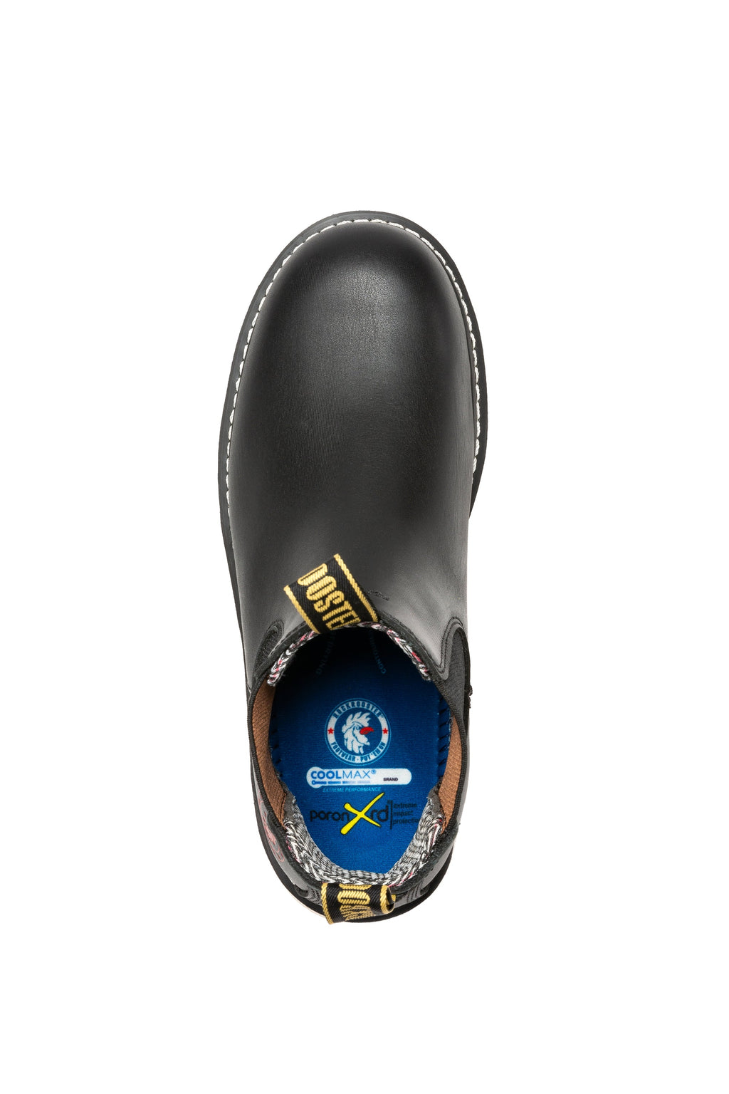 ROCKROOSTER Capitola Men's 6 inch Black Steel Toe Wedge Work Boots