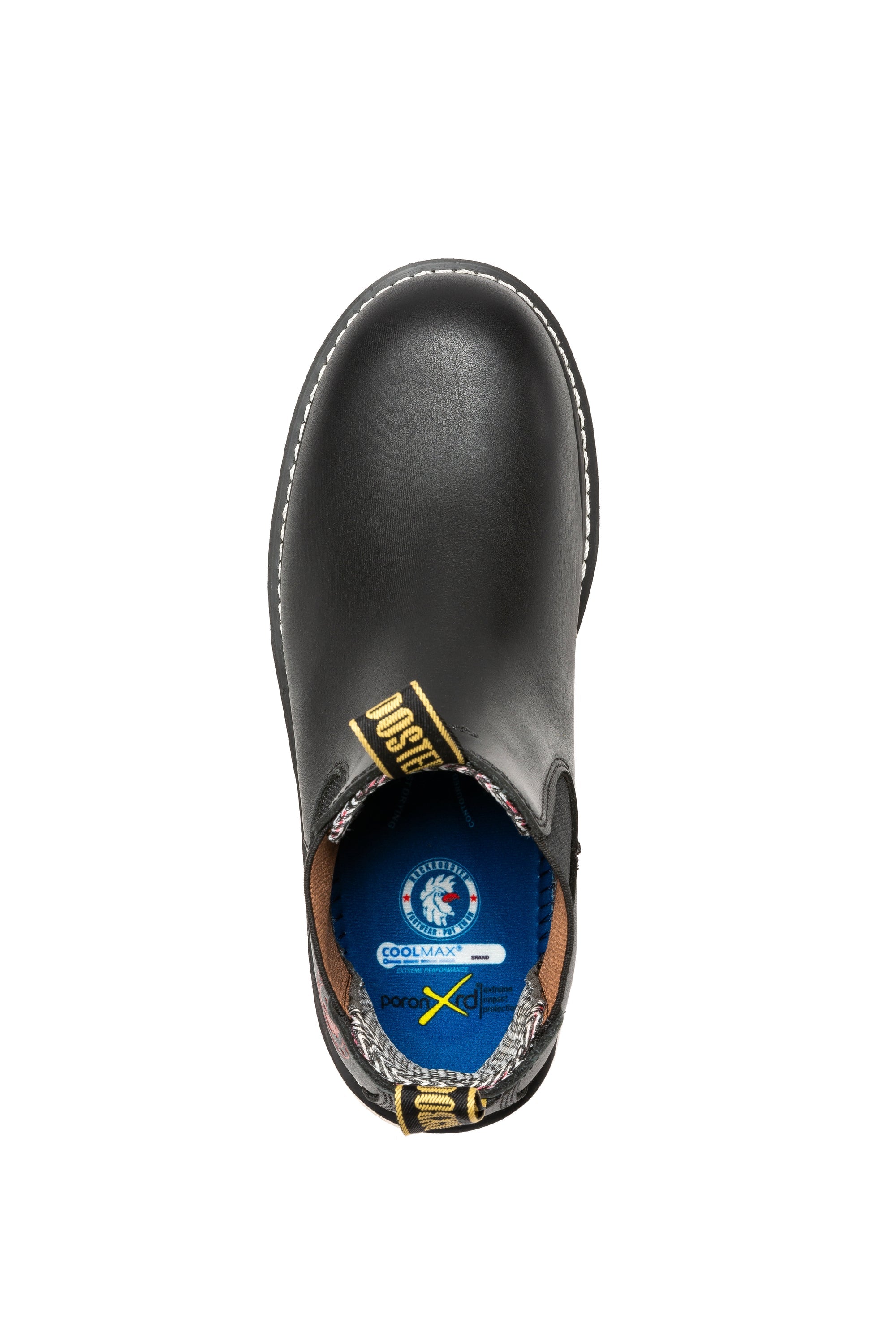 ROCKROOSTER Capitola Men's 6 inch Black Steel Toe Wedge Work Boots