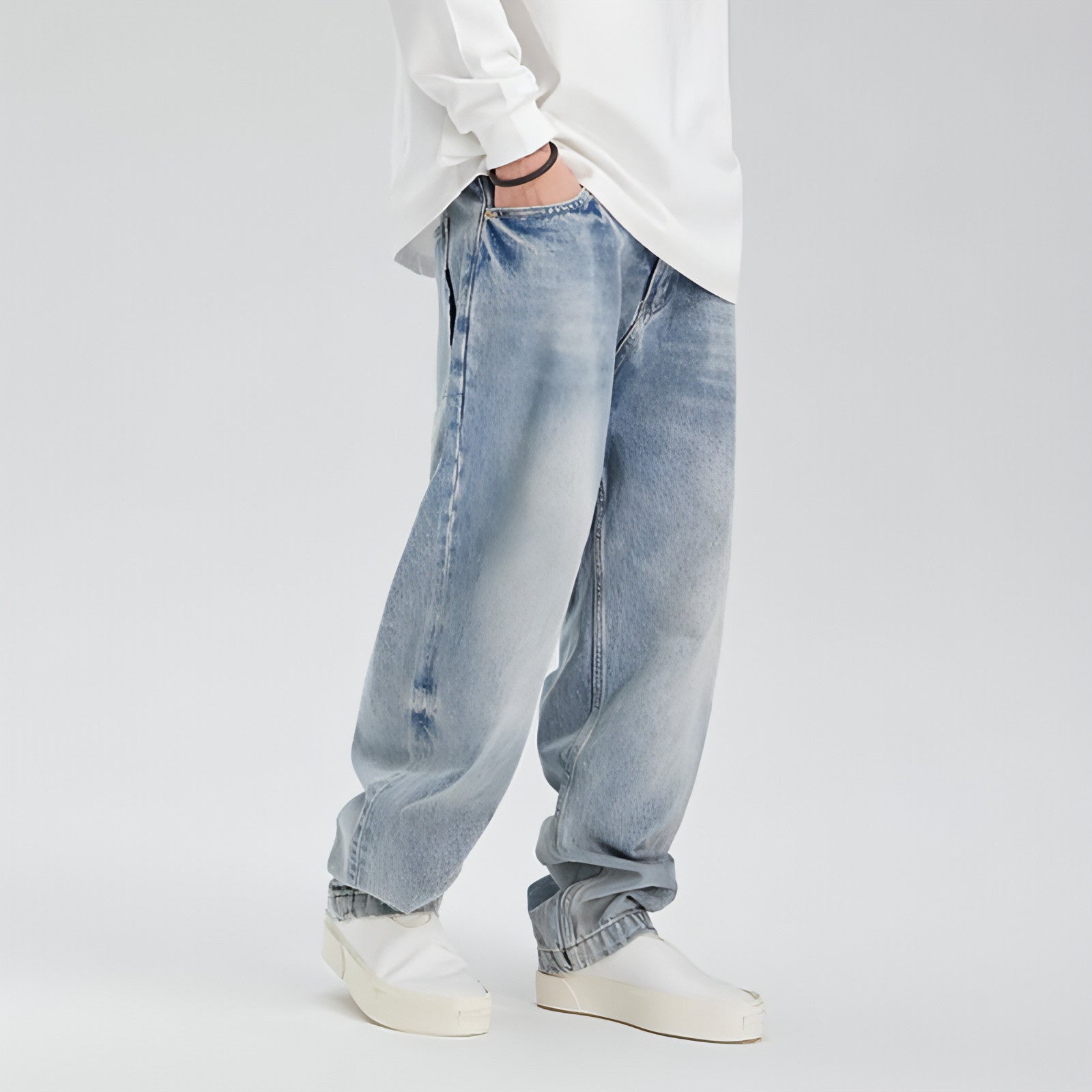 UrbanFade™ Retro Distressed Washed Jeans