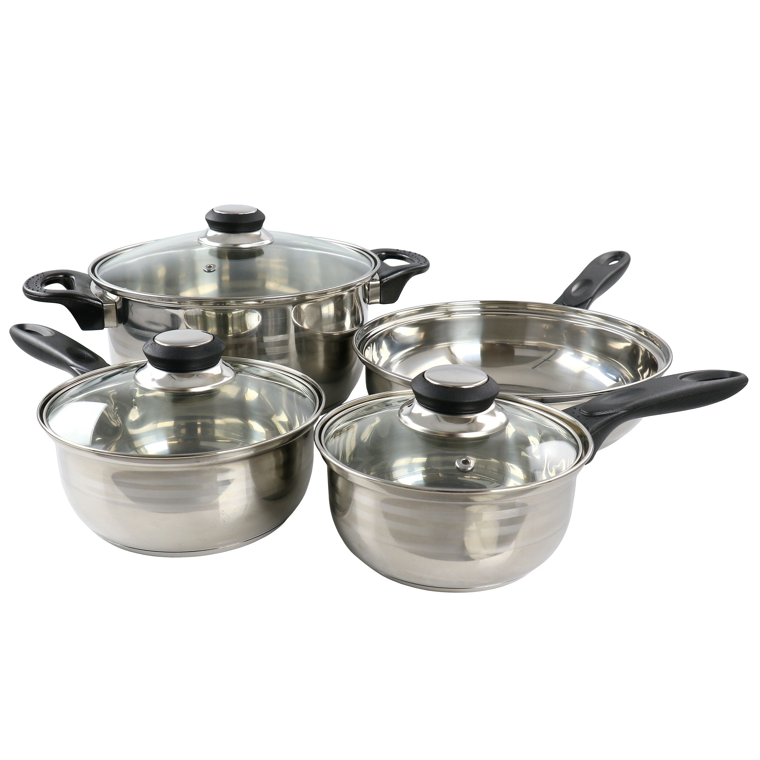 Gibson Home Lybra 7 Piece Two Tone Polished Stainless Steel Cookware
