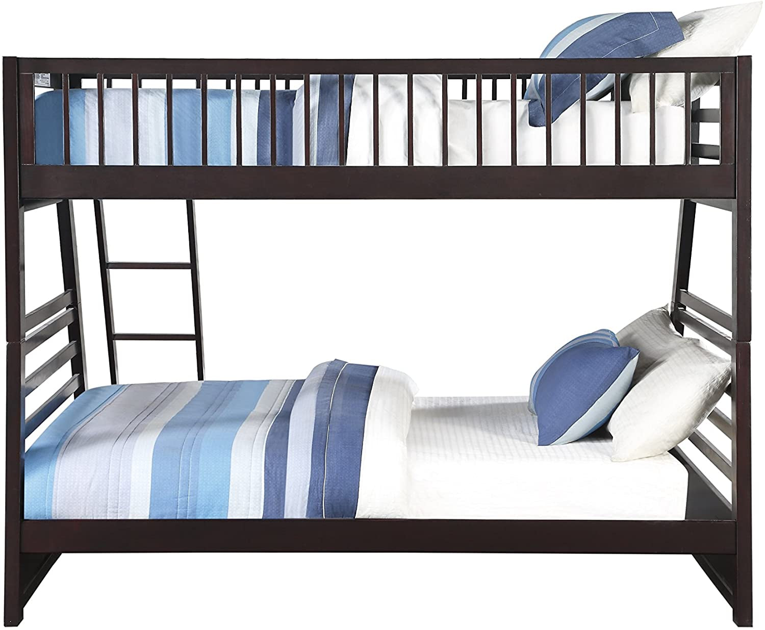 XL Twin/Queen Bunk Bed with Drawers, Espresso