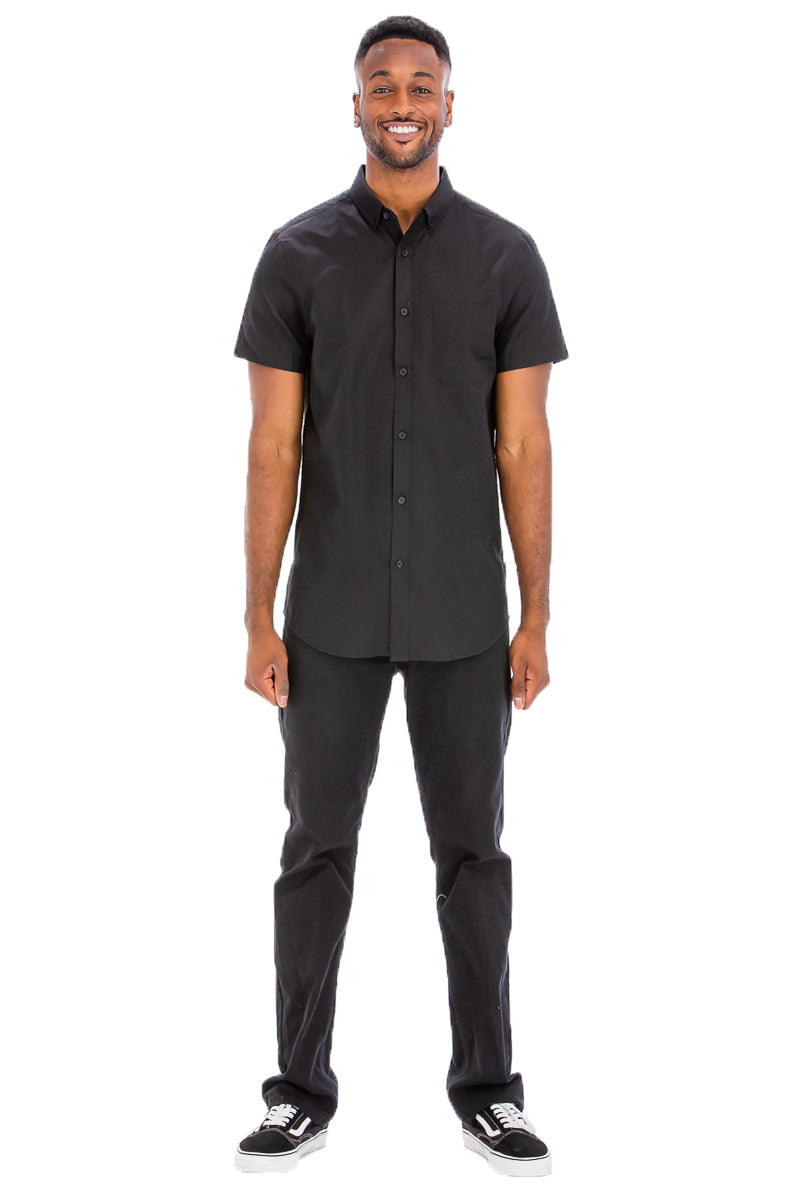 SIGNATURE SHORT SLEEVE BUTTON DOWN SHIRT M3514