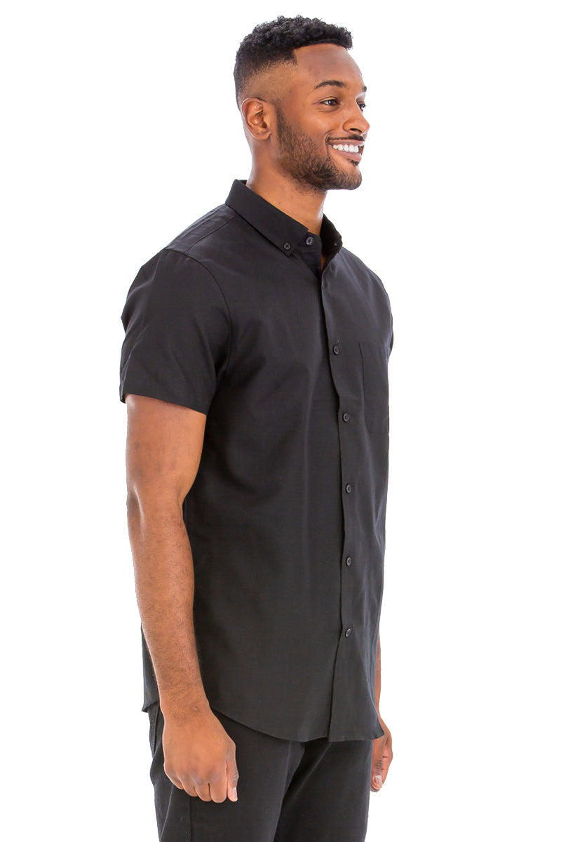 SIGNATURE SHORT SLEEVE BUTTON DOWN SHIRT M3514