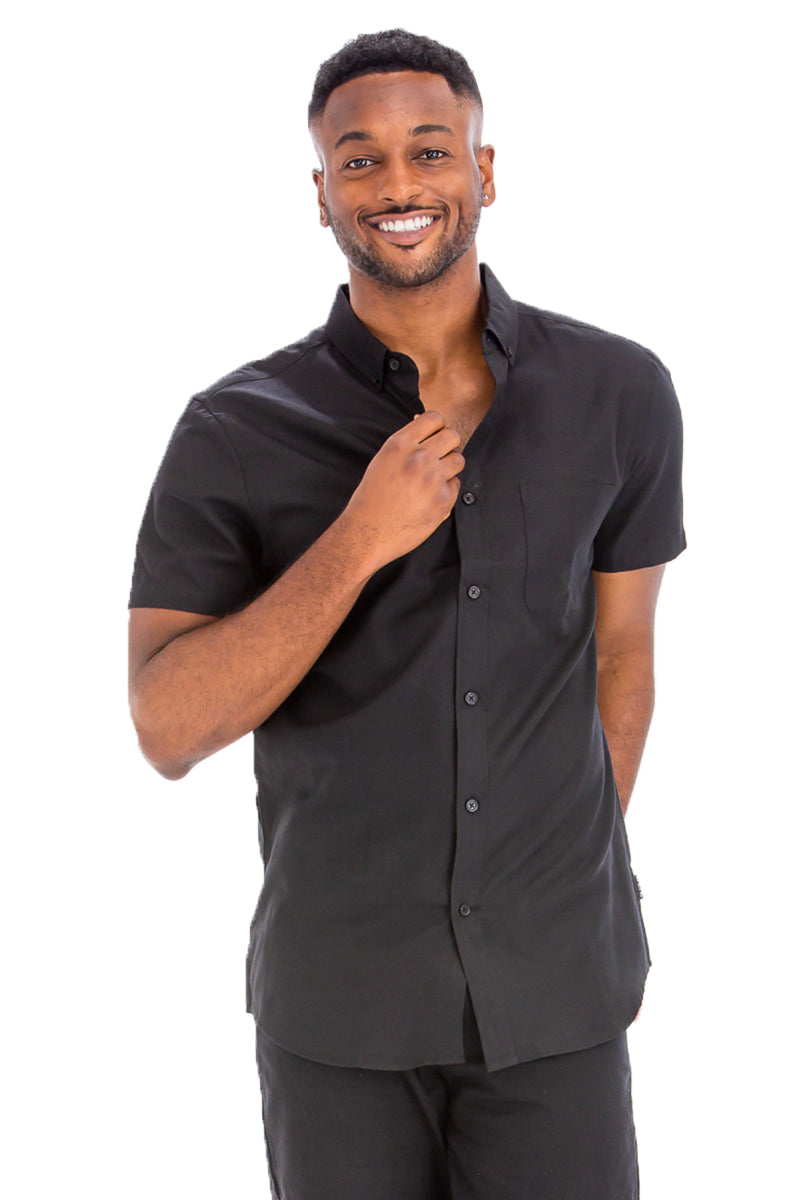 SIGNATURE SHORT SLEEVE BUTTON DOWN SHIRT M3514