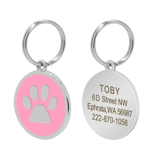 Dog ID Tag Engraved Metal Customized Pet Tags