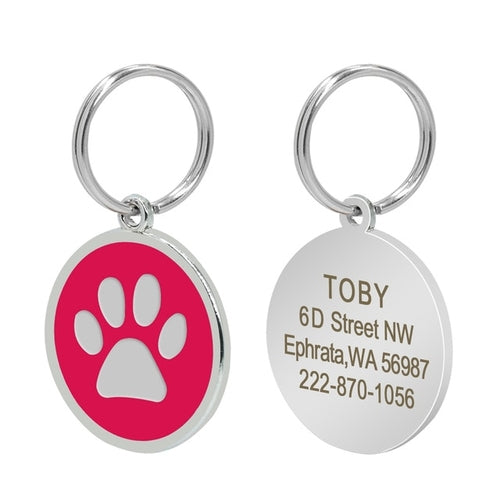 Dog ID Tag Engraved Metal Customized Pet Tags