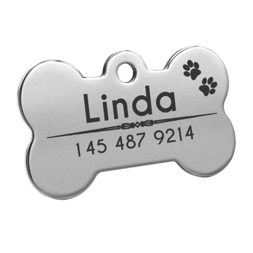 Dog ID Tag Engraved Metal Customized Pet Tags