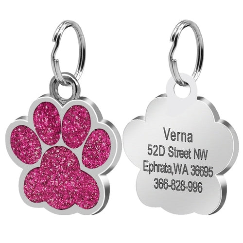 Dog ID Tag Engraved Metal Customized Pet Tags