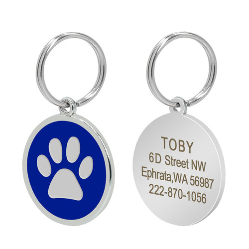 Dog ID Tag Engraved Metal Customized Pet Tags