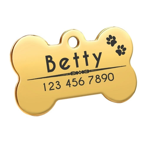 Dog ID Tag Engraved Metal Customized Pet Tags