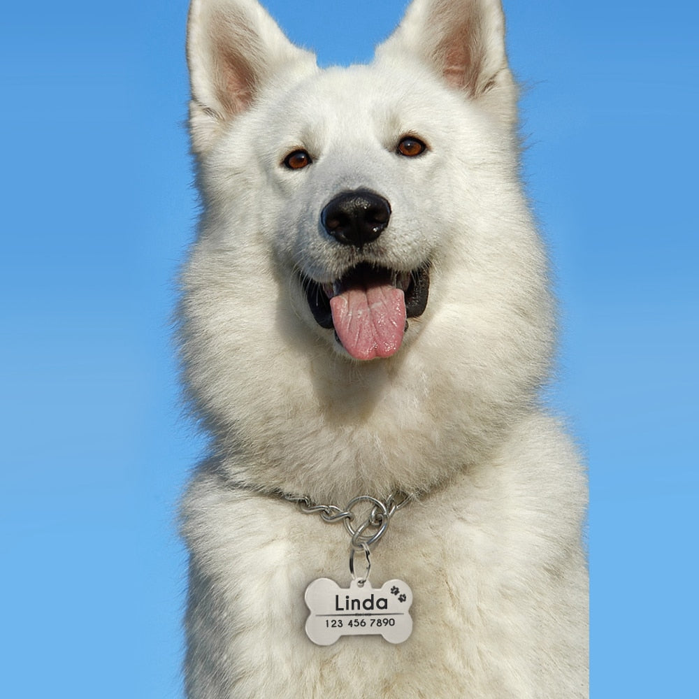 Dog ID Tag Engraved Metal Customized Pet Tags