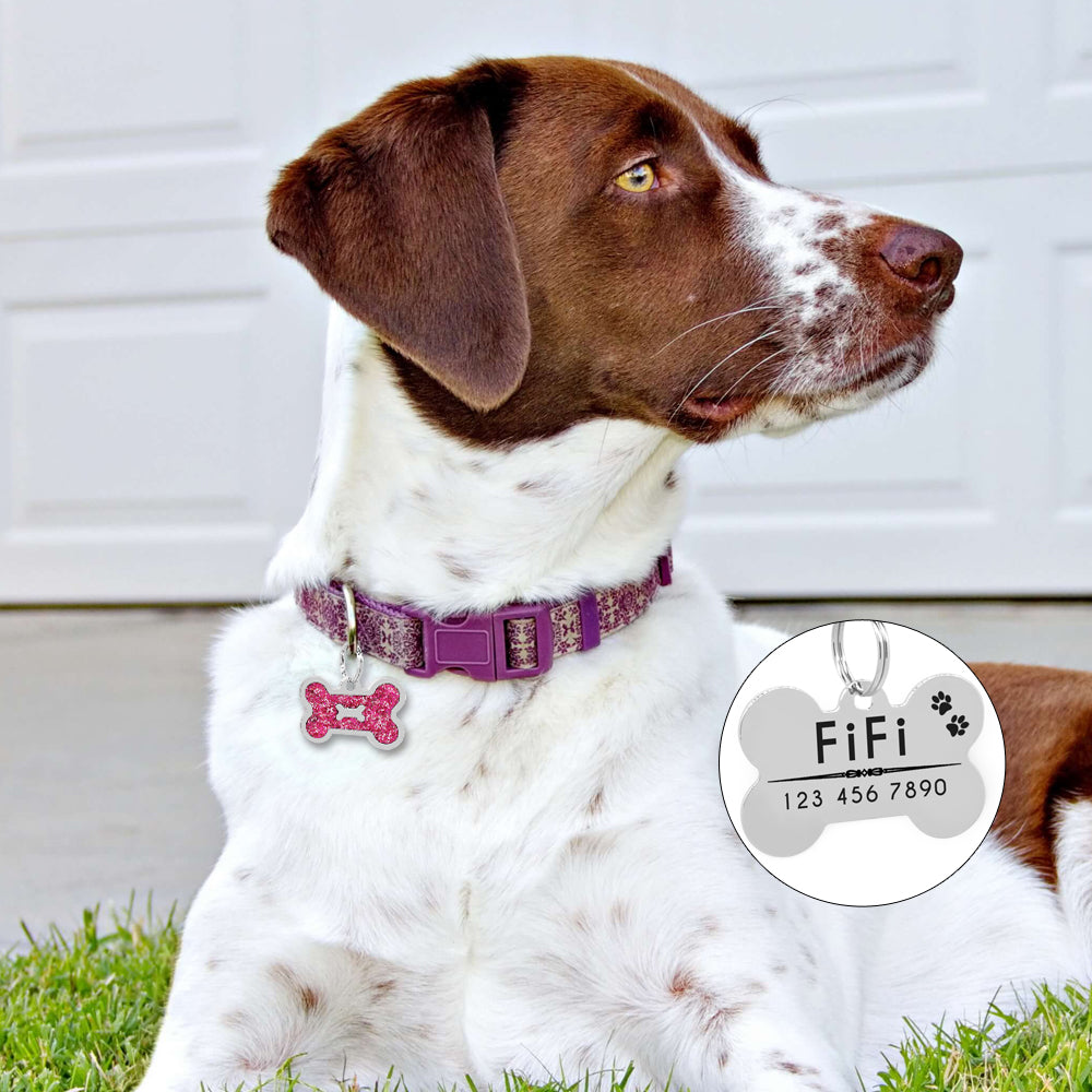 Dog ID Tag Engraved Metal Customized Pet Tags