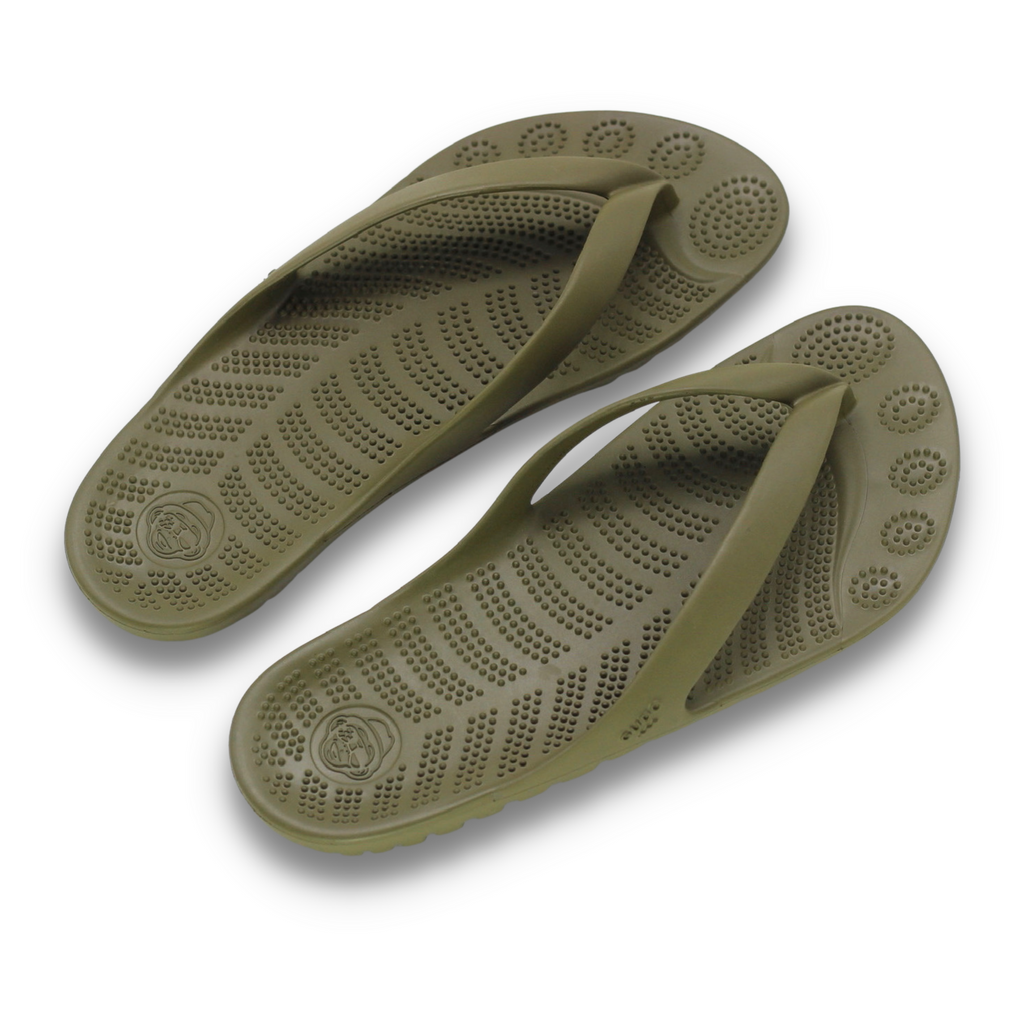 Seaweed Green Flip-Flops + Drybag