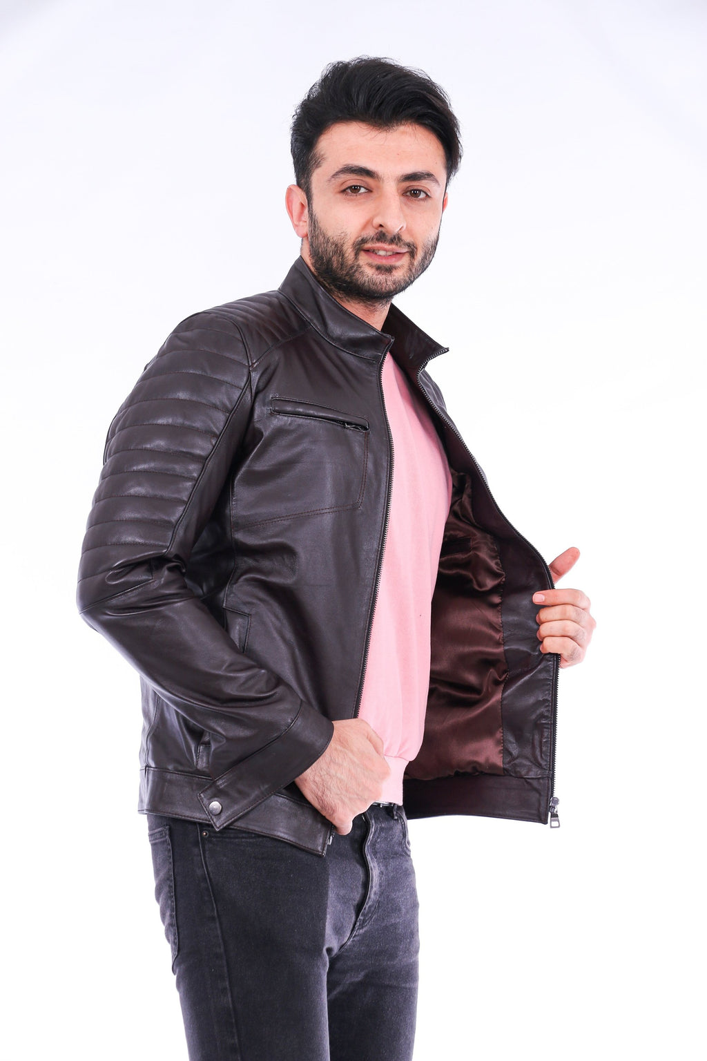 Bussana Biker Leather Jacket