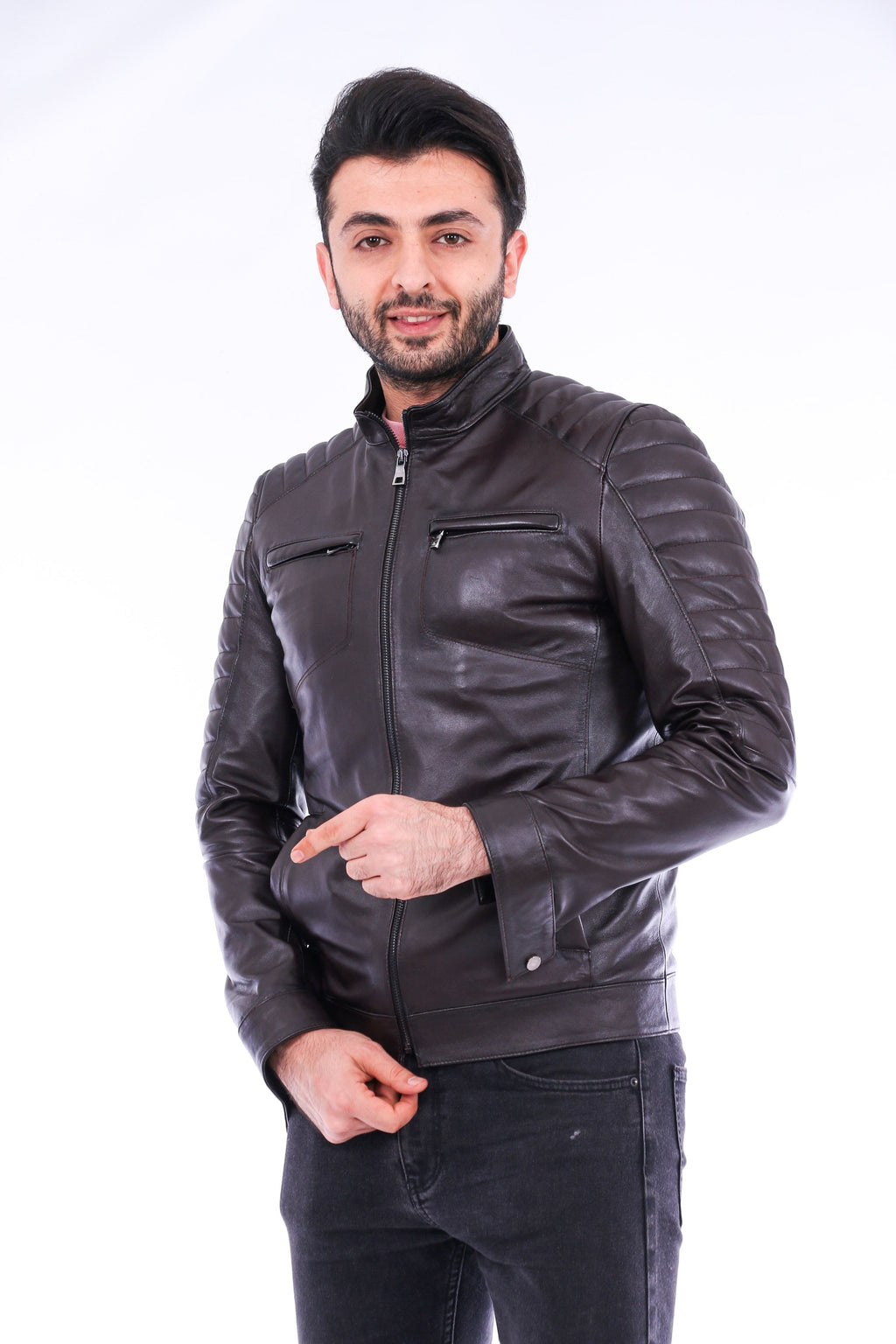 Bussana Biker Leather Jacket