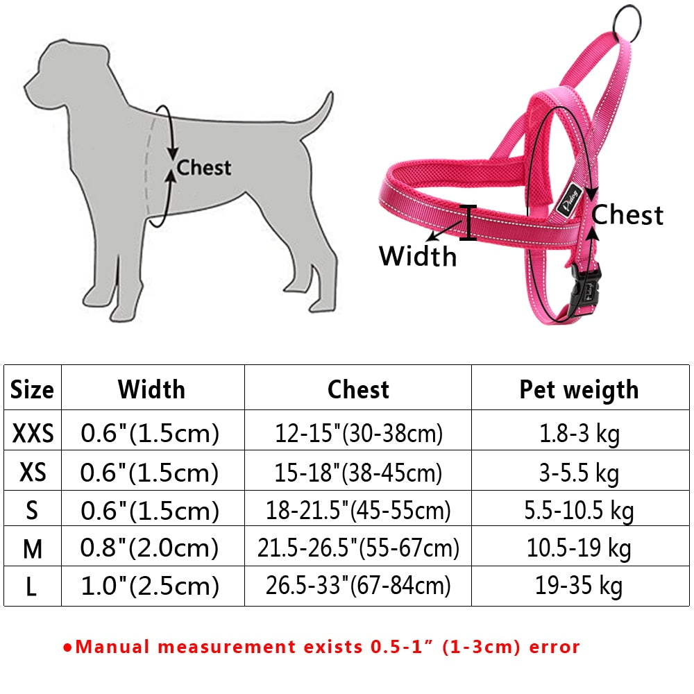No Pull Reflective Dog Harness Leash Set Pet Vest