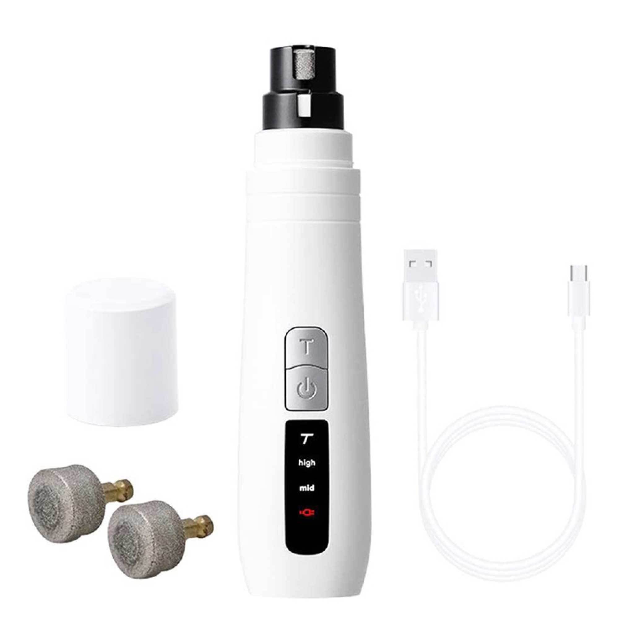 Pet Nail Grinder Dog Cat Electric Trimmer Turbo USB Rechargeable Claw