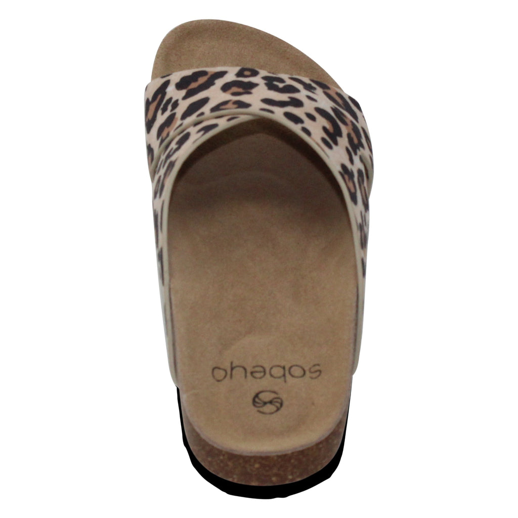 Women's Classic Criss-Cross Comfort Sandals Cork Leopard