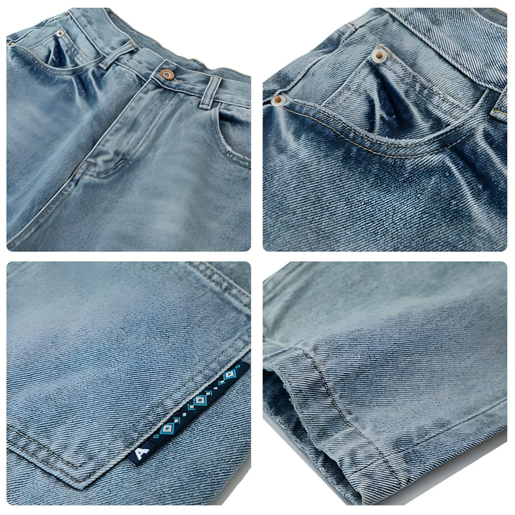 UrbanFade™ Retro Distressed Washed Jeans