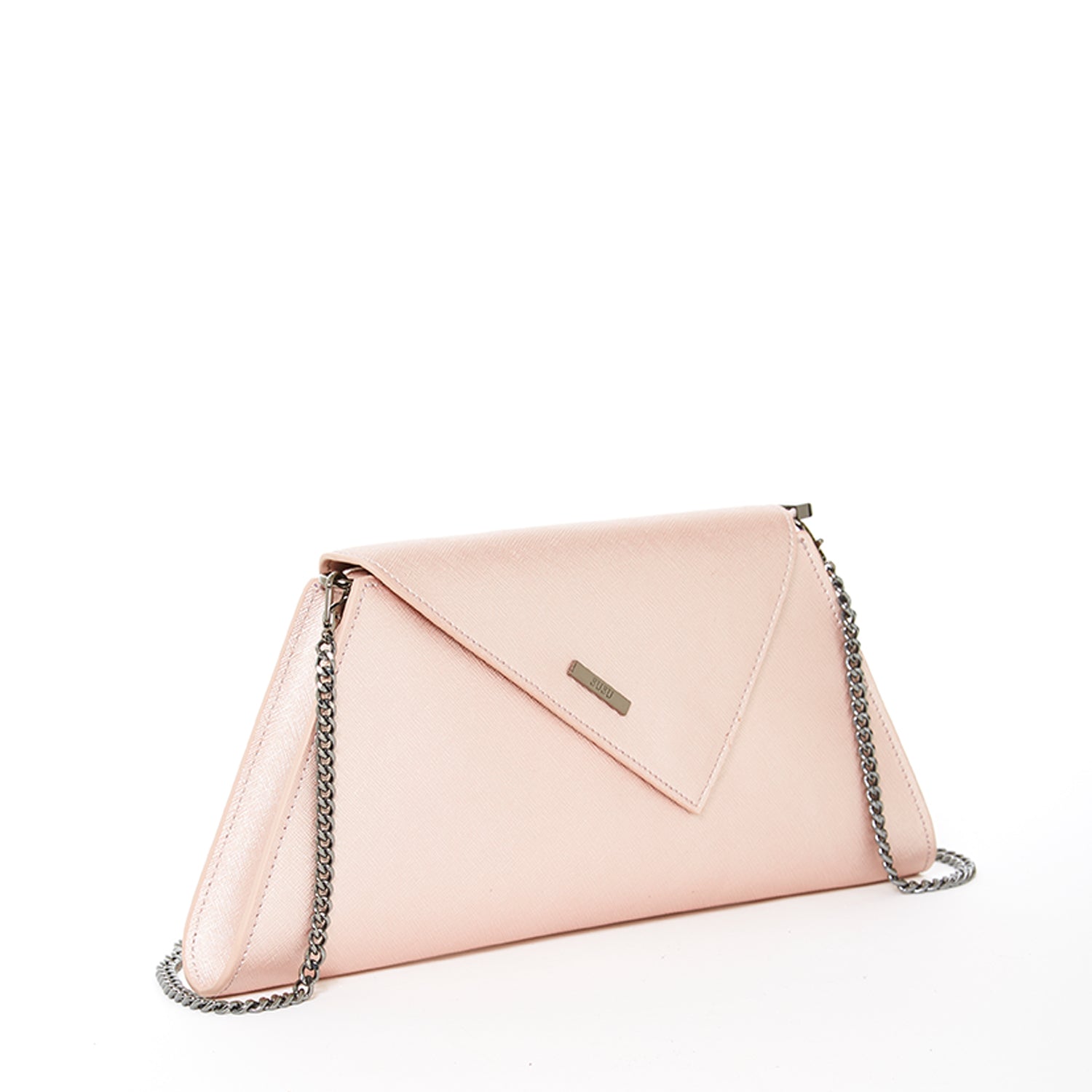 Rose Gold Metallic Leather Clutch Bag Unique Evening Purse Women's