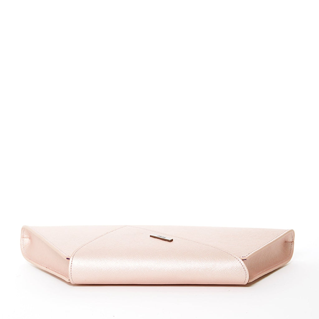 Rose Gold Metallic Leather Clutch Bag Unique Evening Purse Women's