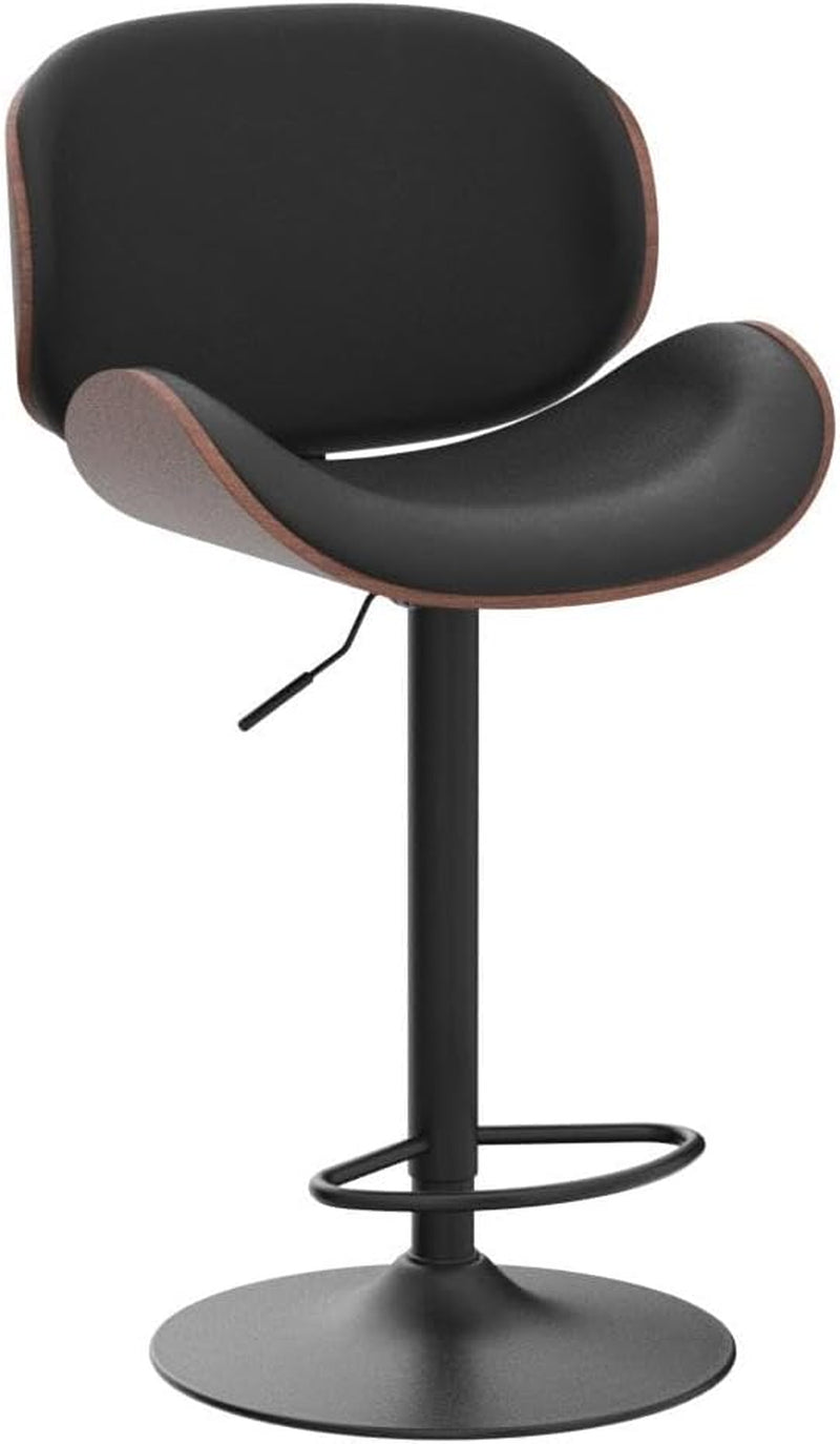 Bar Stools Set of 2, Adjustable Swivel Leather Bar Stools for Kitchen