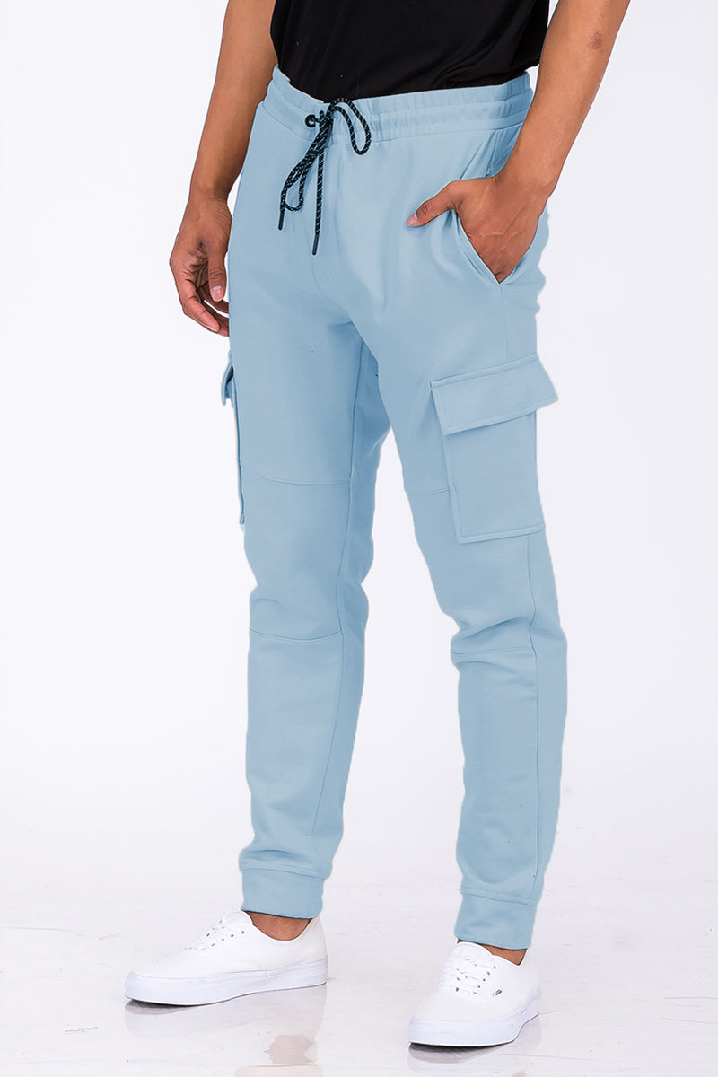 Cotton Blend Cargo Joggers J114