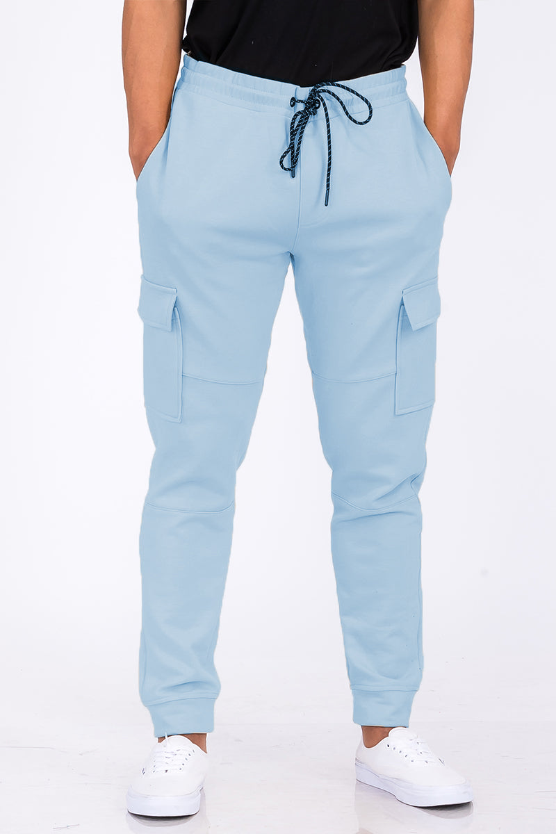 Cotton Blend Cargo Joggers J114