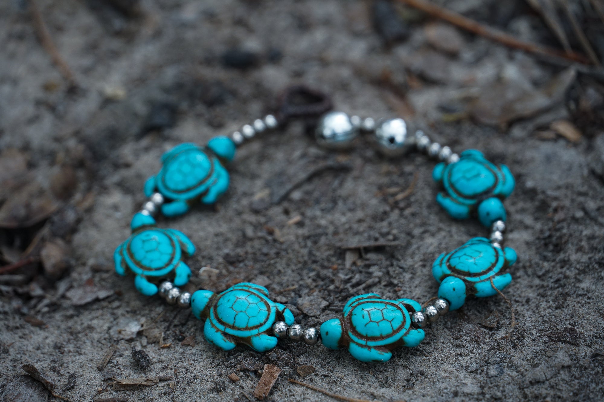 Sea Turtle Turquoise Boho Bracelet