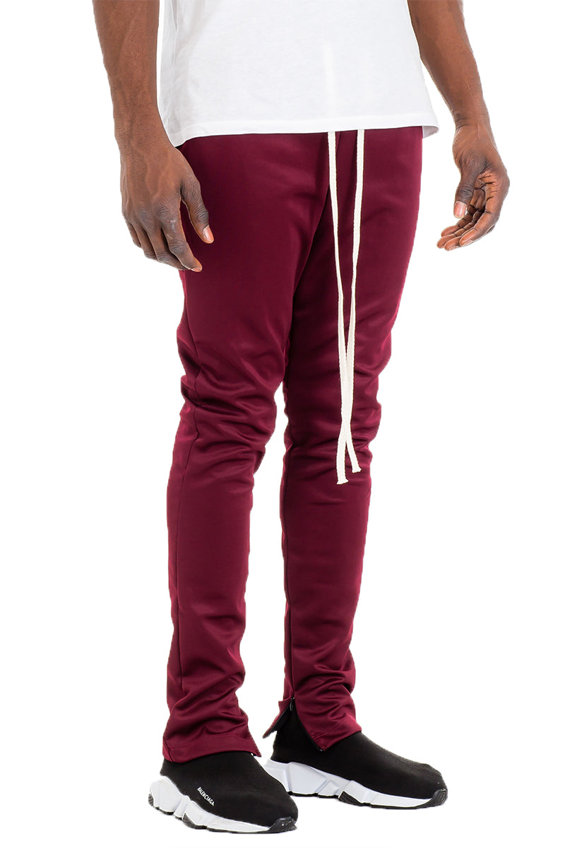 SIMPLE TRACK PANTS- BURGUNDY P201