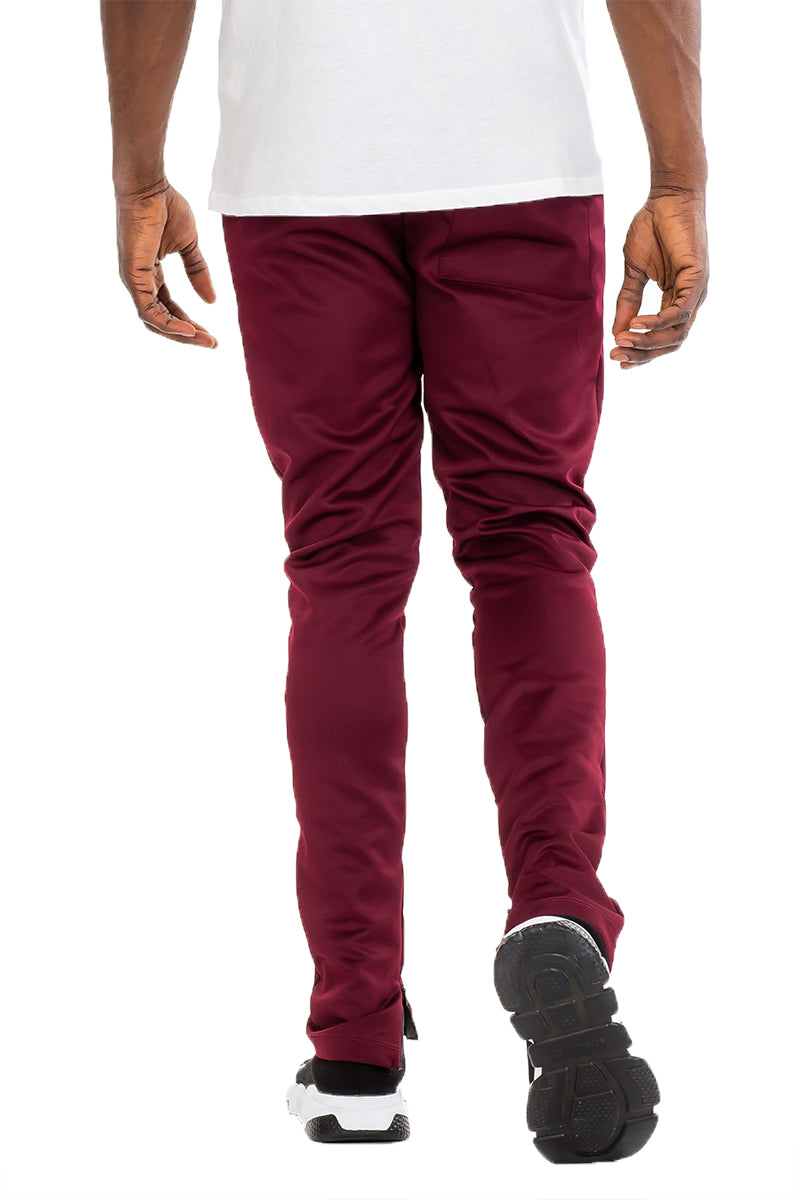 SIMPLE TRACK PANTS- BURGUNDY P201