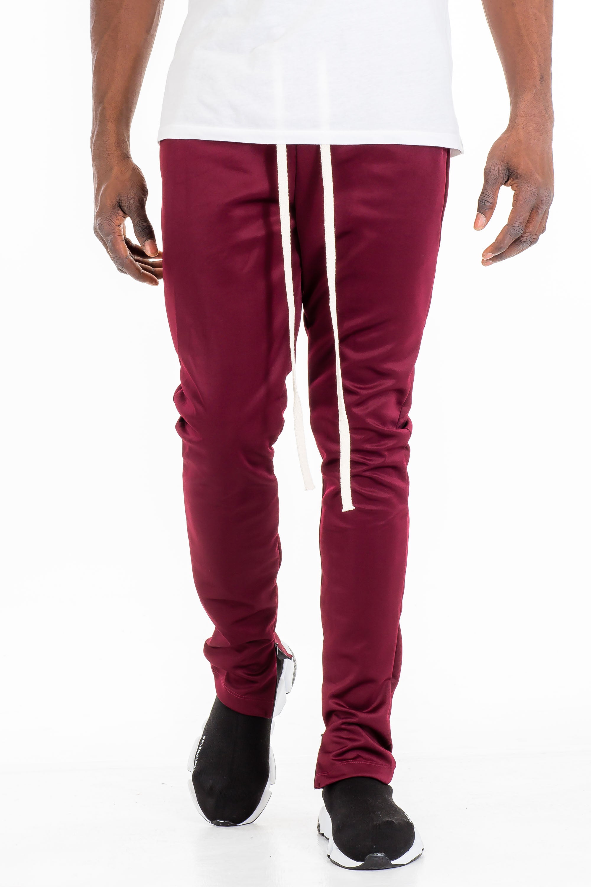 SIMPLE TRACK PANTS- BURGUNDY P201