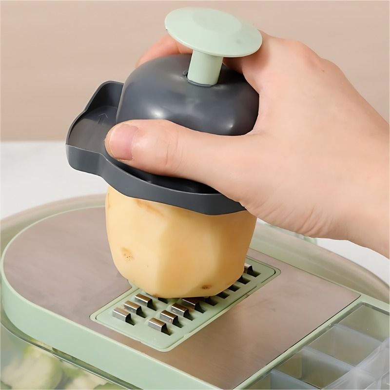 Oval-Shaped Vegetable Cutter - Ergonomic Kitchen Tool for Precise