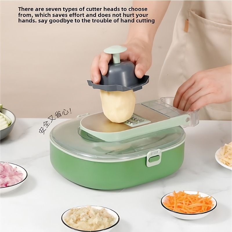 Oval-Shaped Vegetable Cutter - Ergonomic Kitchen Tool for Precise