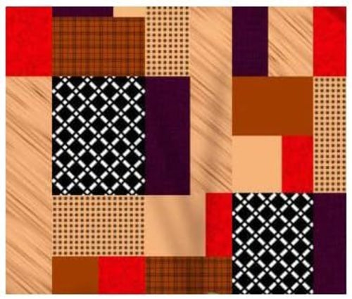 Cotton Geometric Printed Flat Bedsheet for Double Bed with 2 Pillow