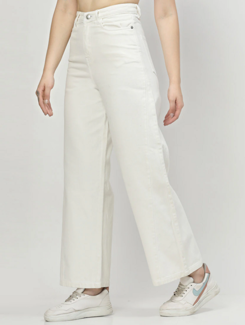 Women High Rise Denim Jeans(Size32)(Colorwhite)