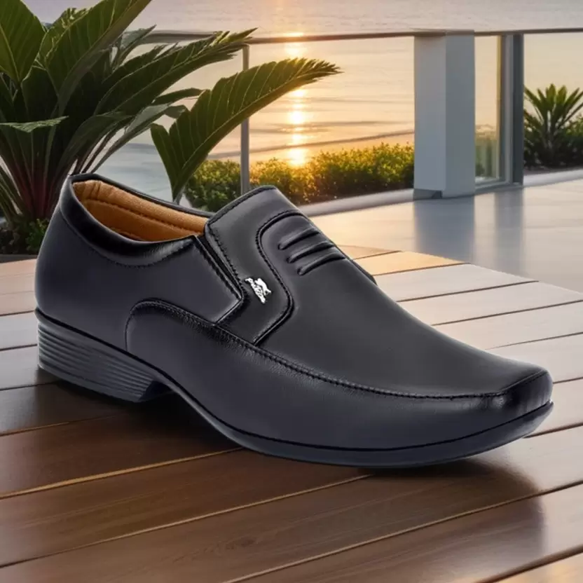 Synthetic Leather Formal Office Shoes Size 9 color BLACK